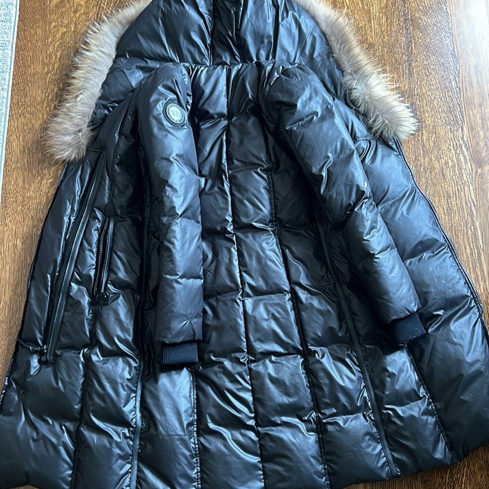 RUDSAK Black Puffer Coat with Faux Fur Hood - Picture 8 of 9